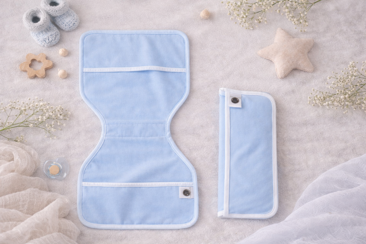 BabyTotBibs™ 2-in-1 Burp Cloth & Baby Bib (2-Pack)
